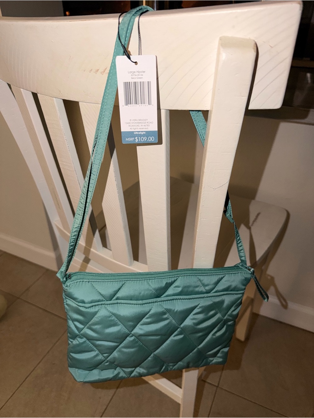 Vera Bradley Teal Quilted Crossbody Shoulder Bag